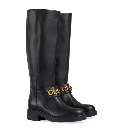 gucci logo boots